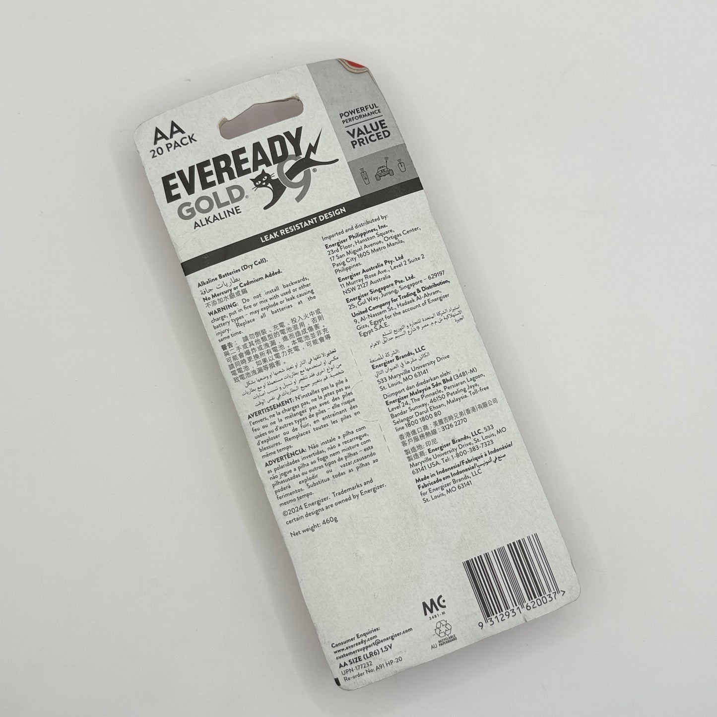 Eveready gold alkaline batteries - aa x 20 - general purpose batteries original photo - what’s new stationery