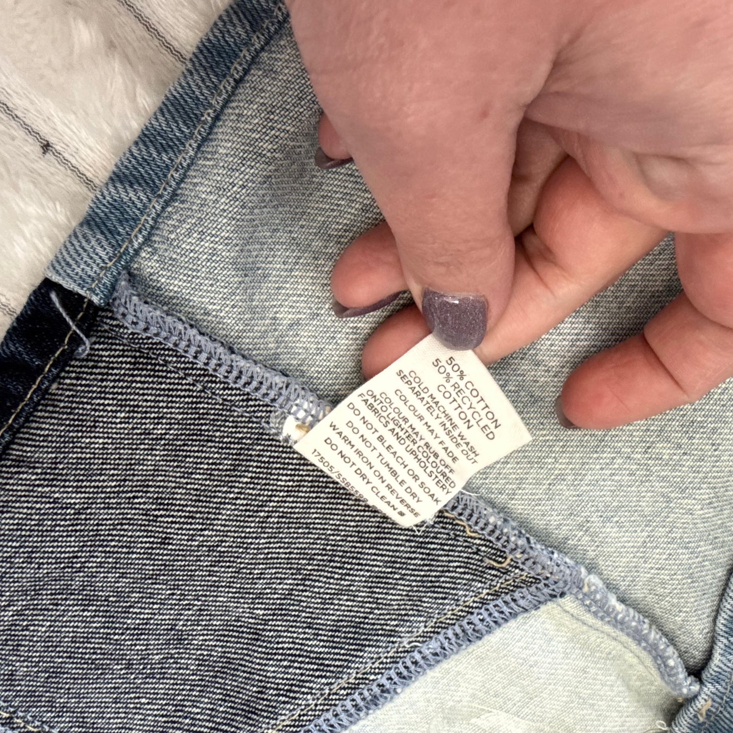 Glassons Patchwork Denim Lace-Up Corset Top Blue - Size 10