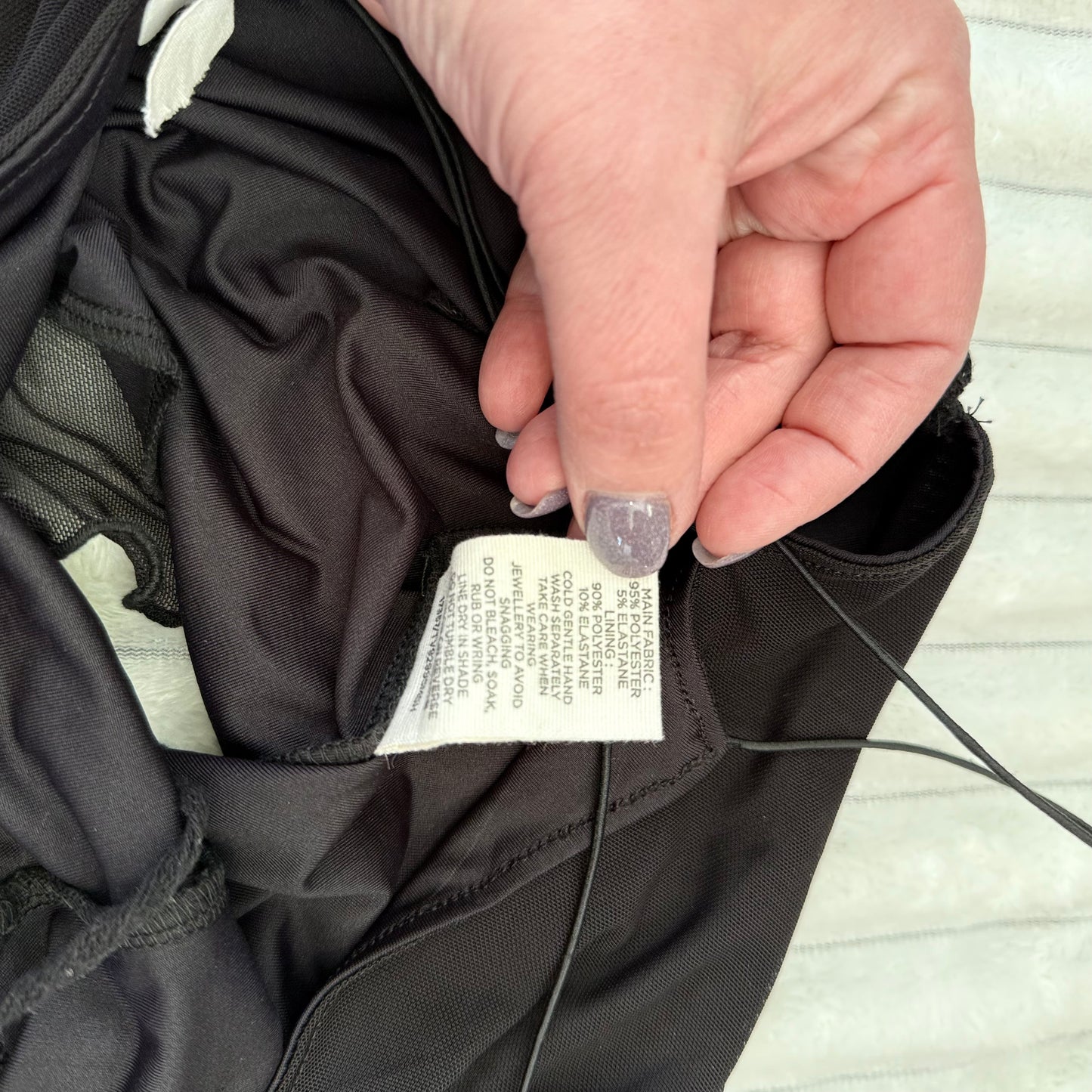 Glassons Ribbed Cami Top Black Size M