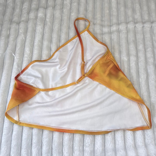 Glassons Tie-Dye Satin Cami Top OrangeYellow - Size M