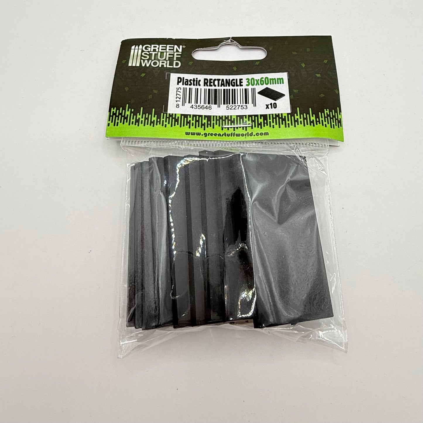 Green stuff world plastic rectangle bases - 30x60mm black pack of 10 - craft wood shapes crafts
