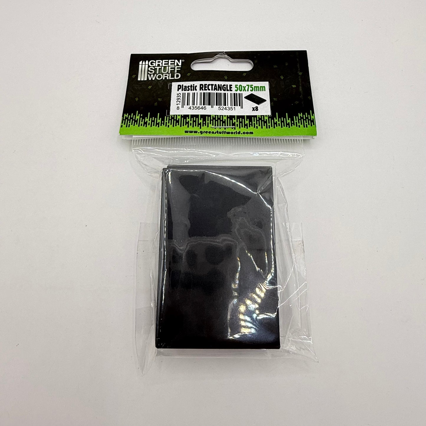 Green stuff world plastic rectangle bases - 50x75mm black pack of 8 - craft shapes & bases crafts
