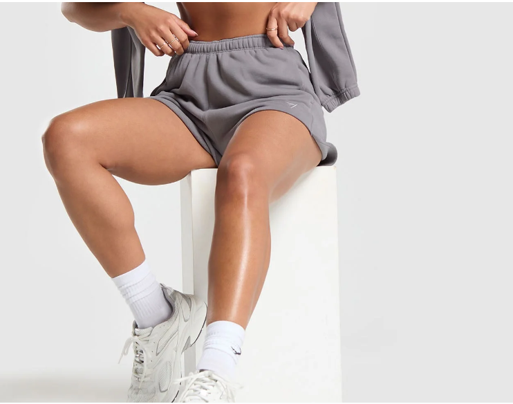 Gymshark fleece shorts - grey - xl - shorts bottom women’s apparel