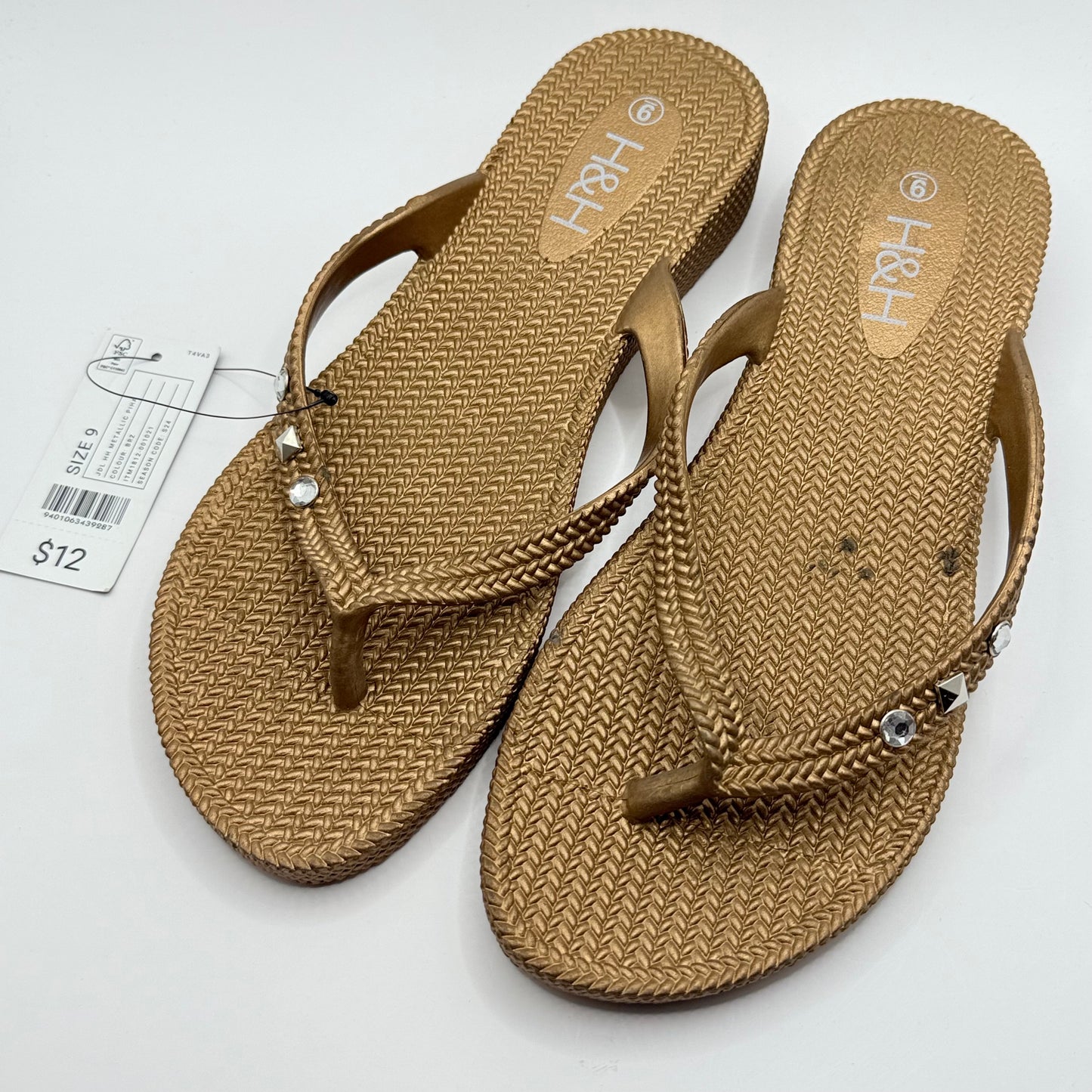 H&h piha jandals bronze size 9 - sandals womenās shoes