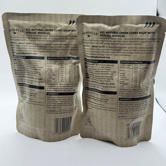 Hansells All Natural Green Curry Soup with Konjac Noodles (400g) SHORT DATED