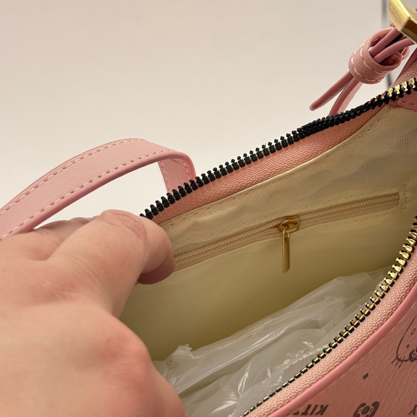 Hello Kitty Pink Monogram Baguette Bag