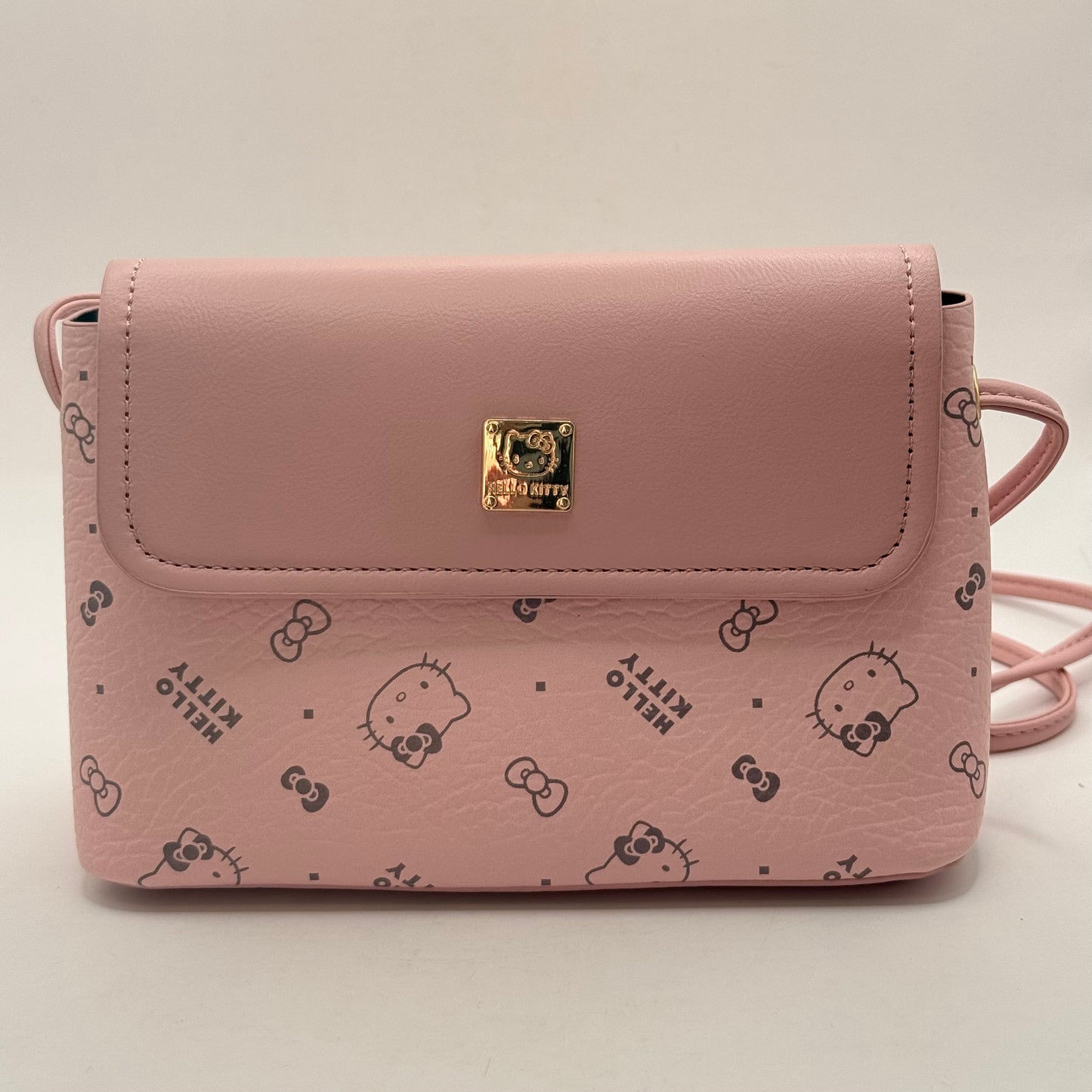 Hello Kitty Pink Monogram Flap Crossbody Bag