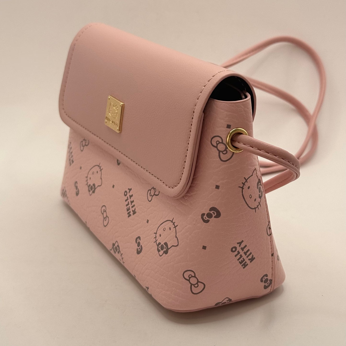 Hello Kitty Pink Monogram Flap Crossbody Bag
