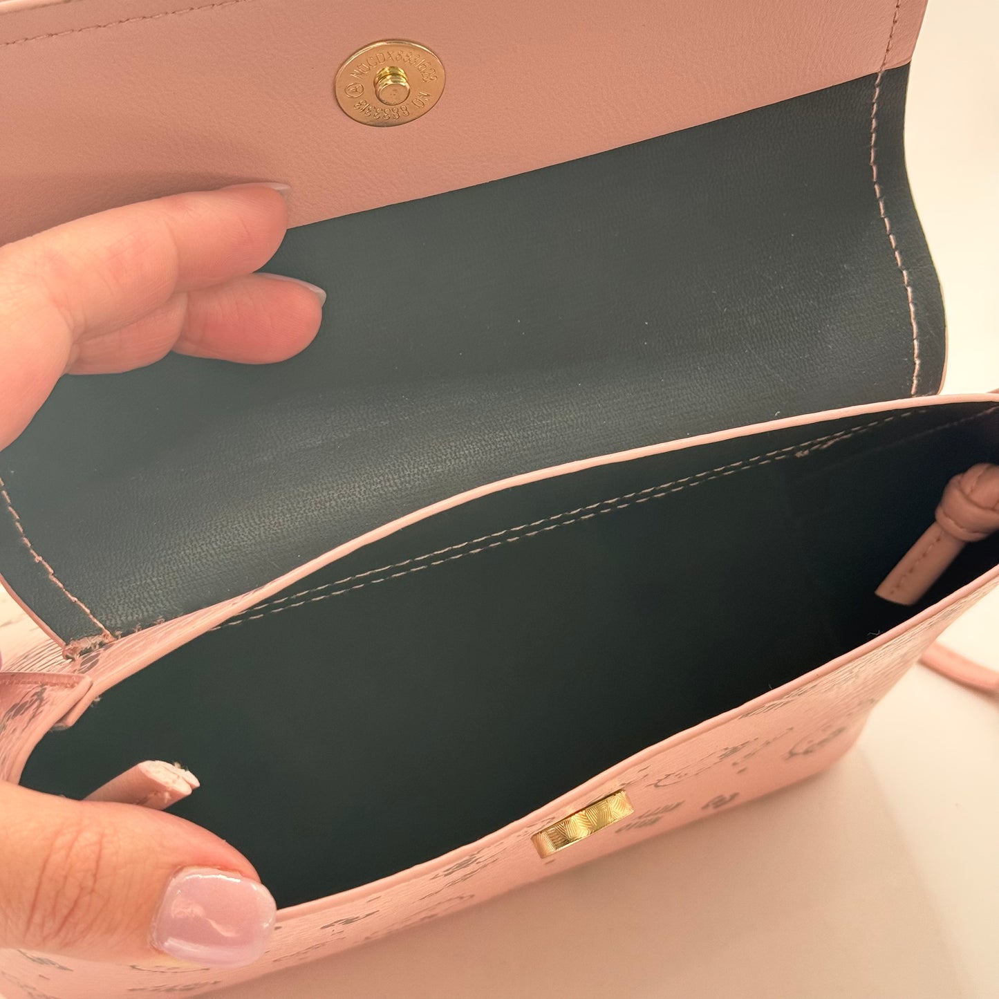 Hello Kitty Pink Monogram Flap Crossbody Bag