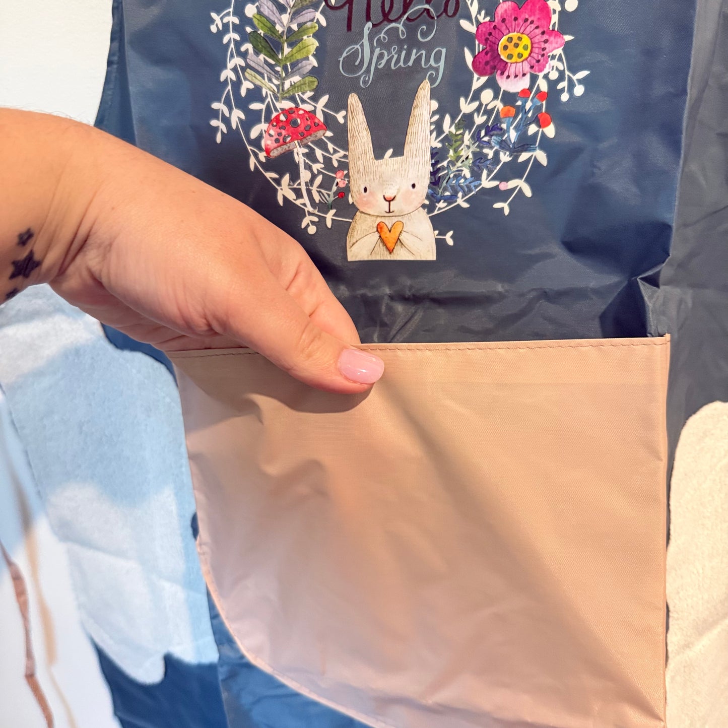 Hello Spring Embroidered Kitchen Apron