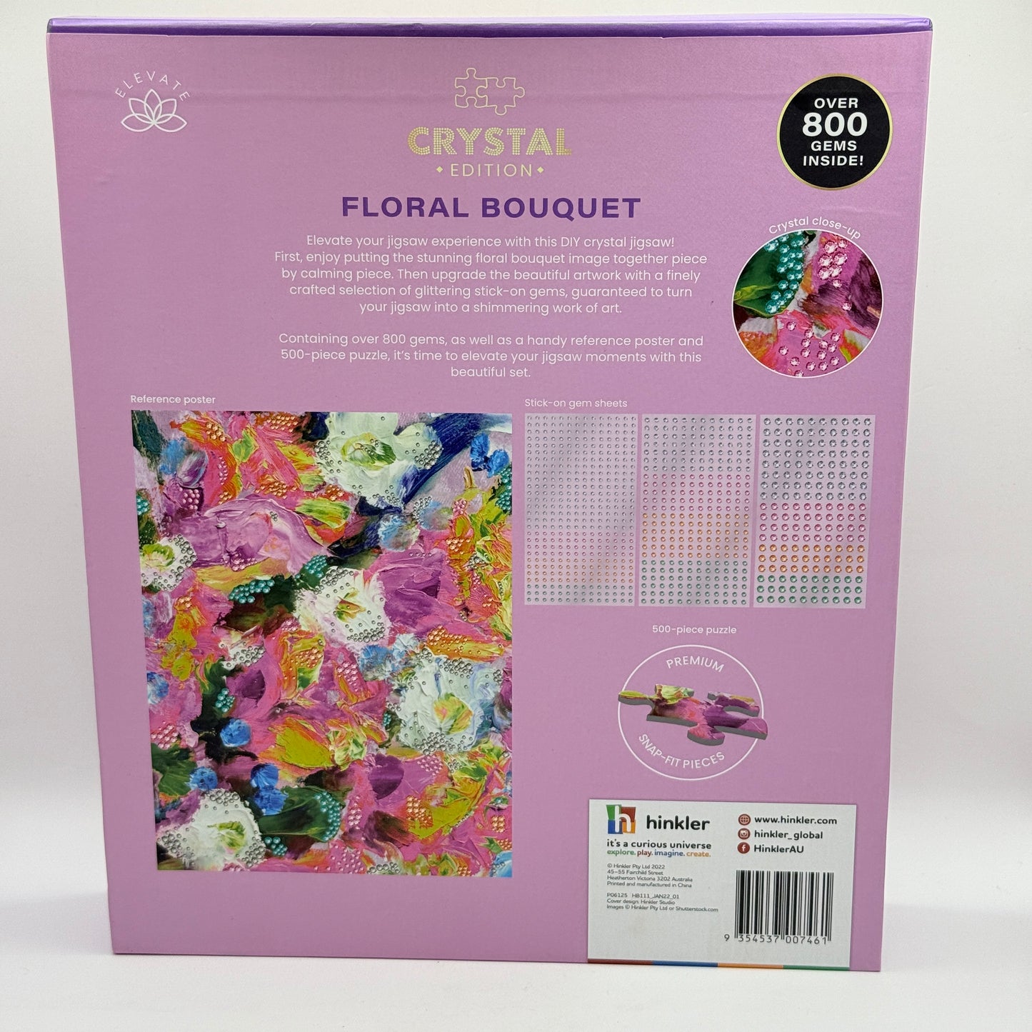 Hinkler Crystal Edition Floral Bouquet 500 Piece Jigsaw Puzzle