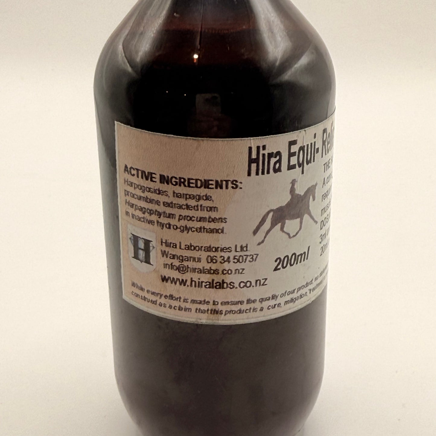 Hira Equi-Relief Devil's Claw 200mL Herbal Supplement for Horses