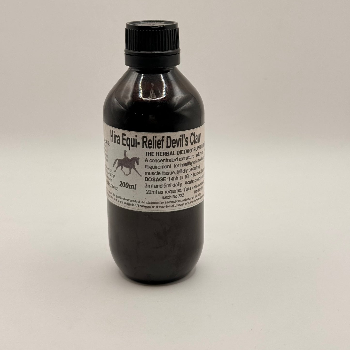 Hira Equi-Relief Devil's Claw 200mL Herbal Supplement for Horses