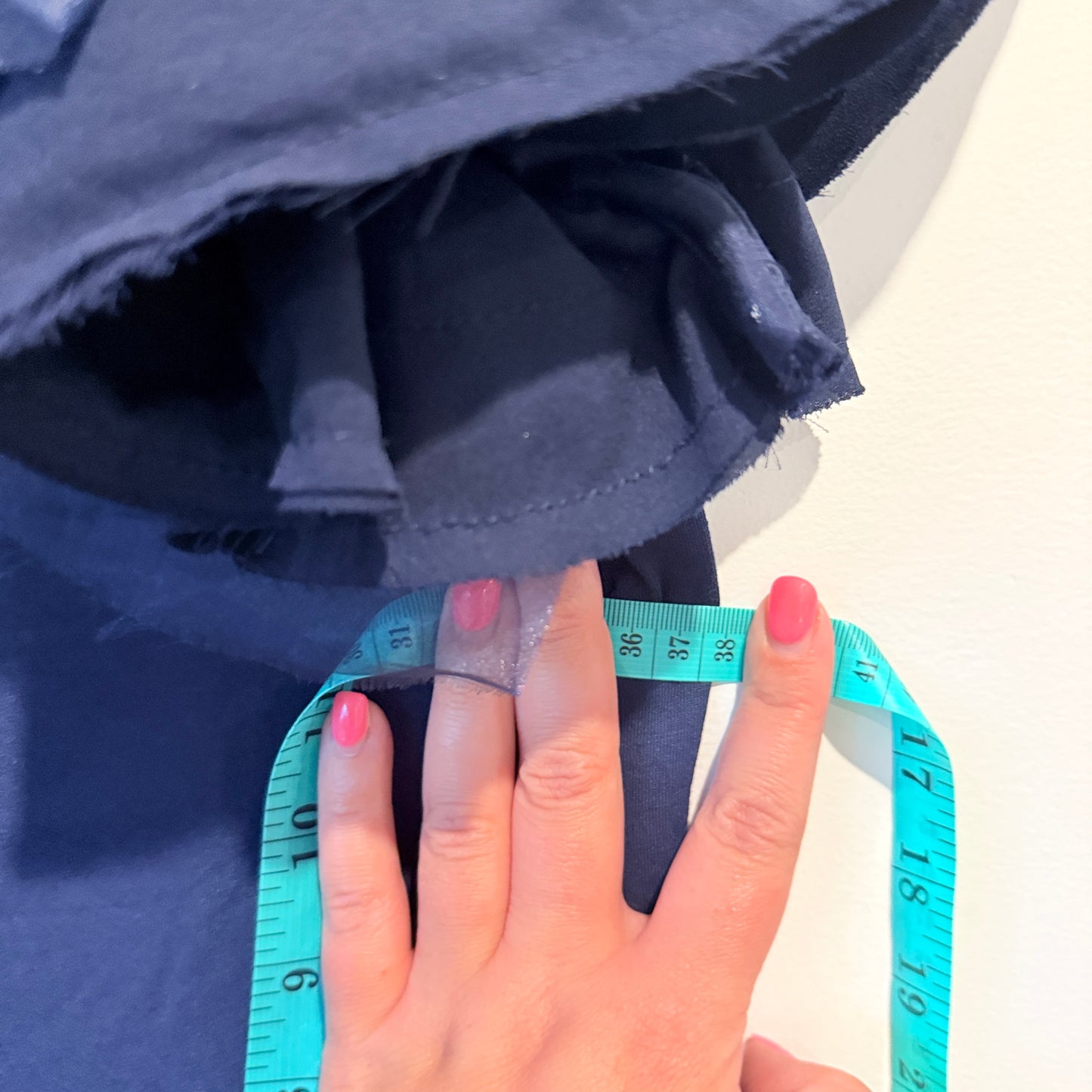 Cherry Princess Size U/Arm 38cm Navy Blue Ruffled Short-Sleeve Top