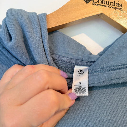 AS Colour Mens Stencil Hoodie Blue - Size S