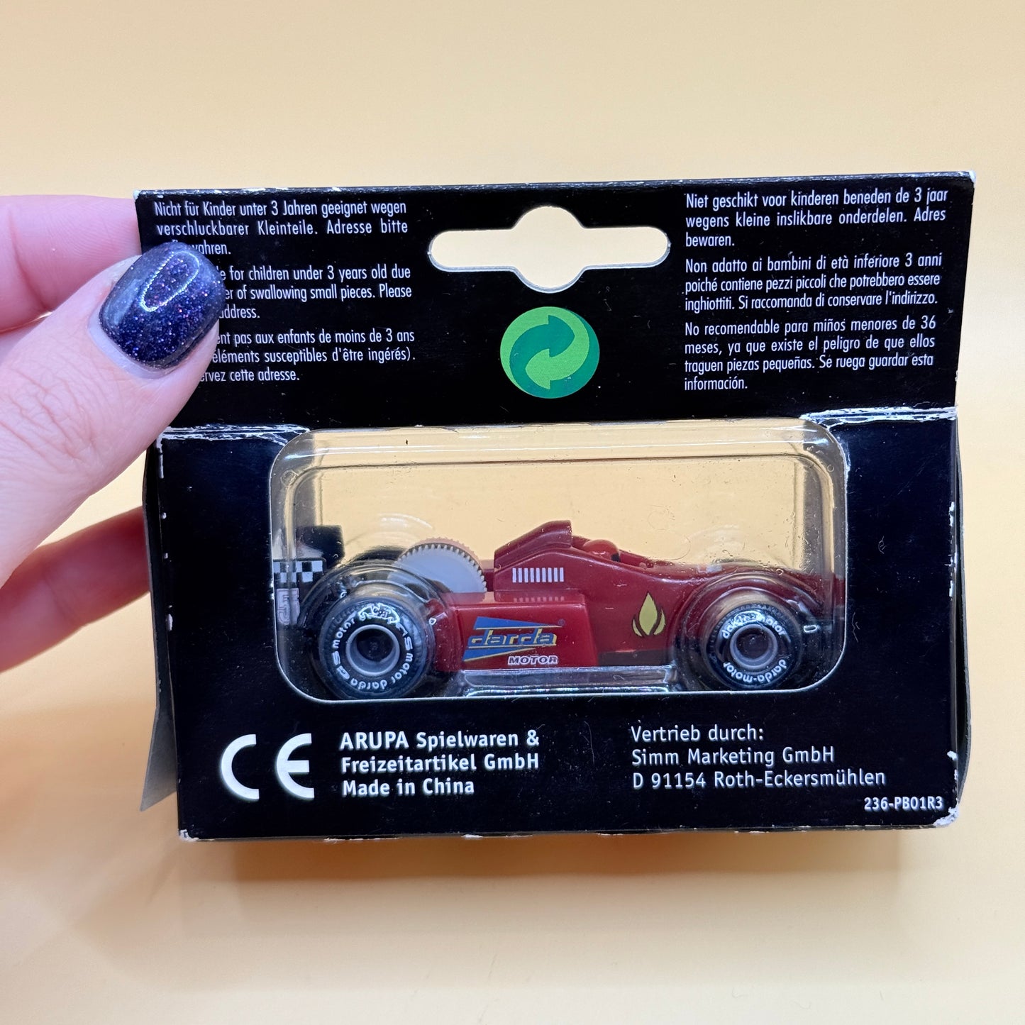 Vintage Darda Motor Pull Back Racing Car Toy