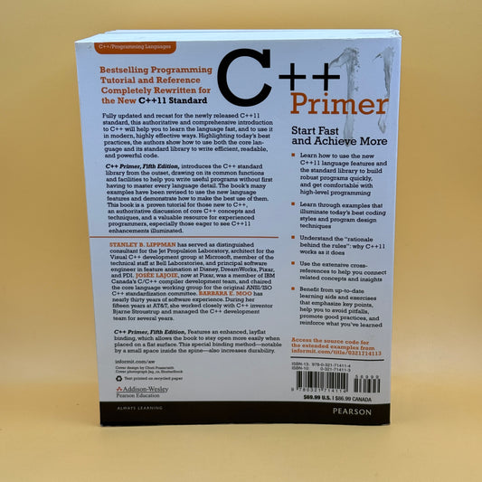 C++ Primer (Fifth Edition) by Stanley B. Lippman, Josée Lajoie & Barbara E. Moo