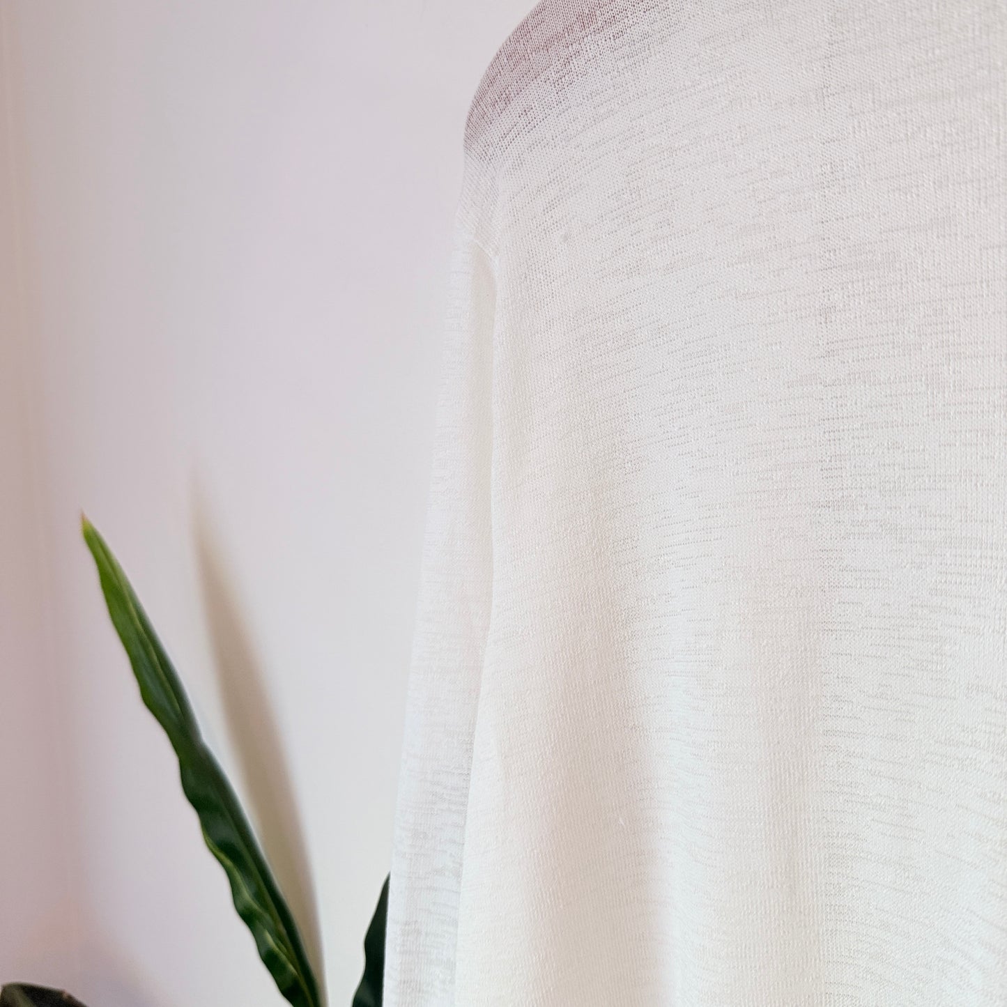 Mirrou Open Front Longline Cardigan White - Size L