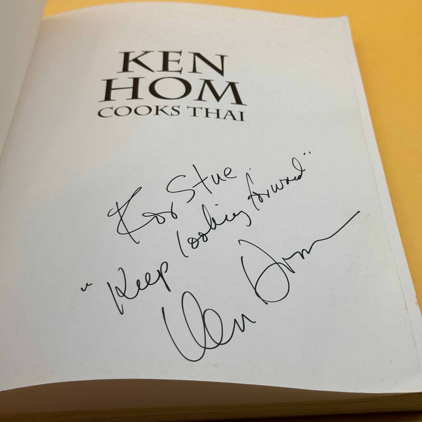 Ken Hom Cooks Thai by Ken Hom (signed)