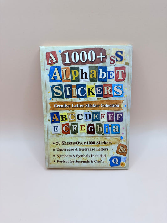 1000+ Alphabet Stickers 20 Sheets Craft Letter Sticker Set