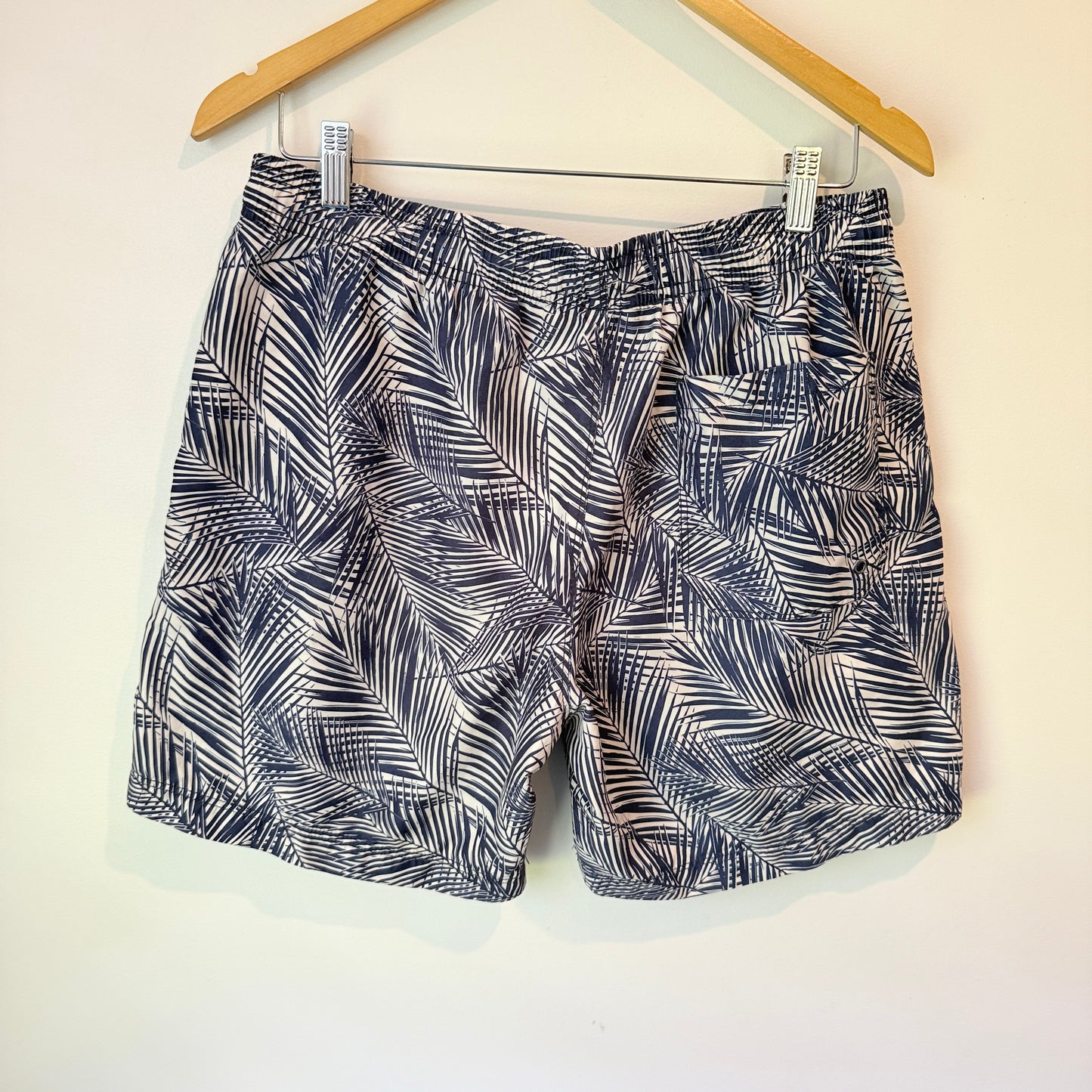 Anko Navy & White Palm Print Board Shorts - Size M