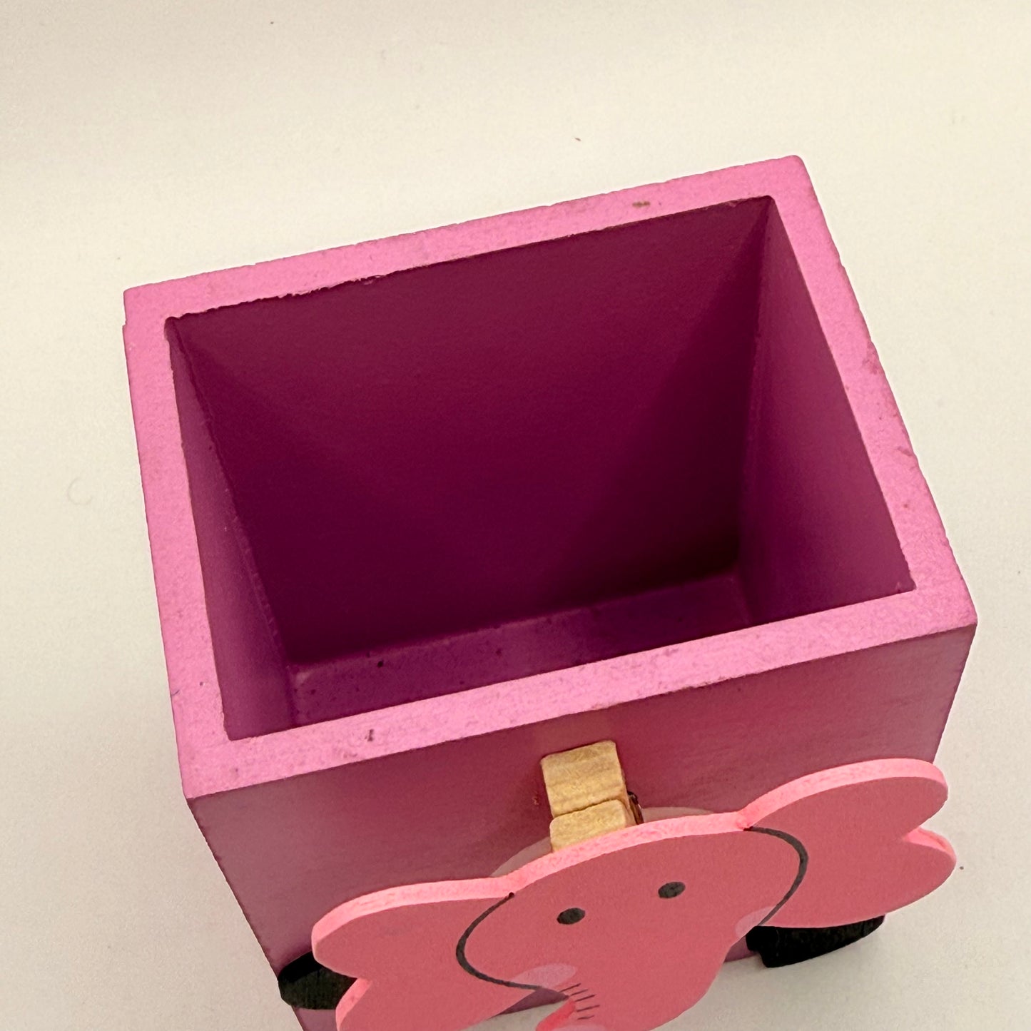 Wooden Animal Pen Holder with Note Clip