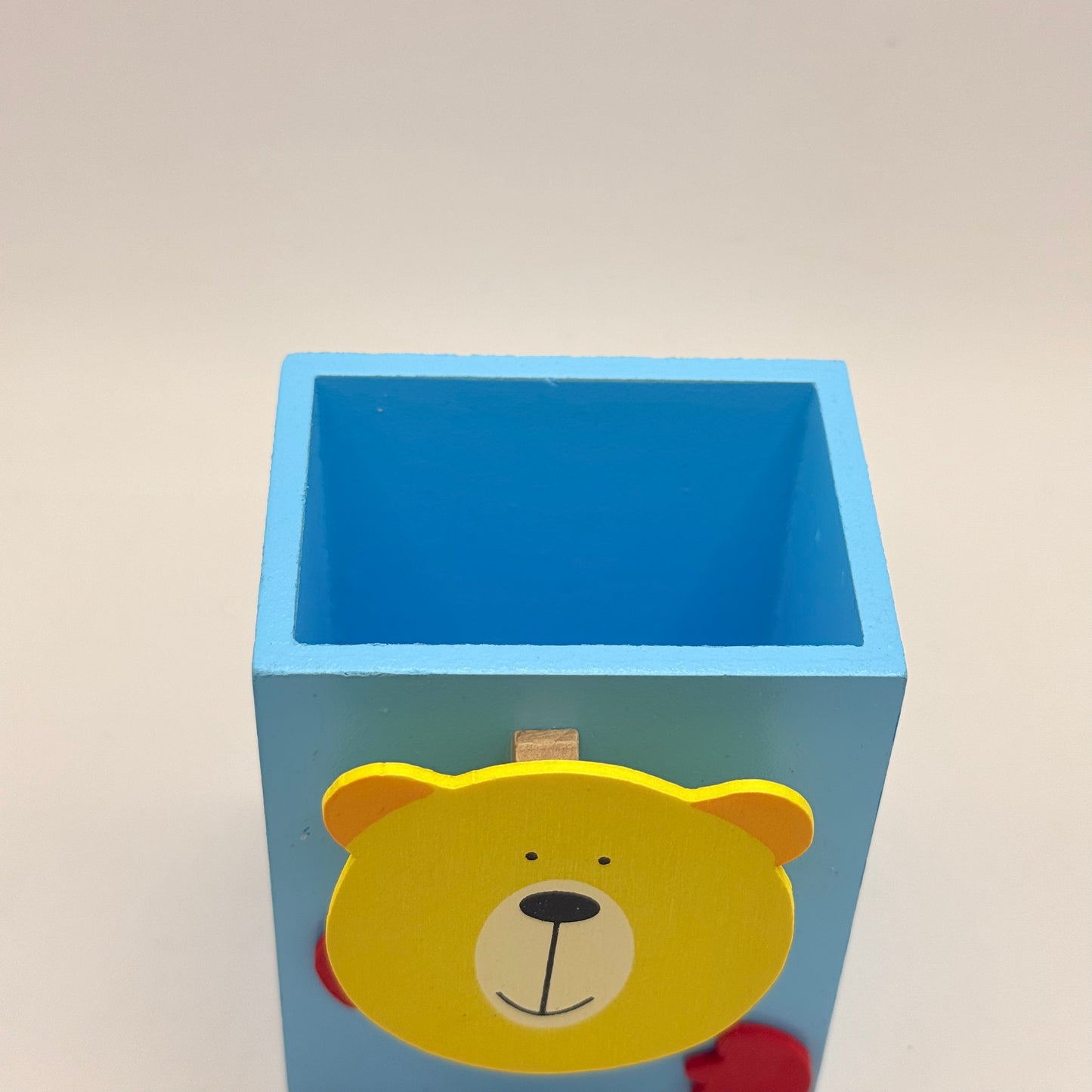 Wooden Animal Pen Holder with Note Clip
