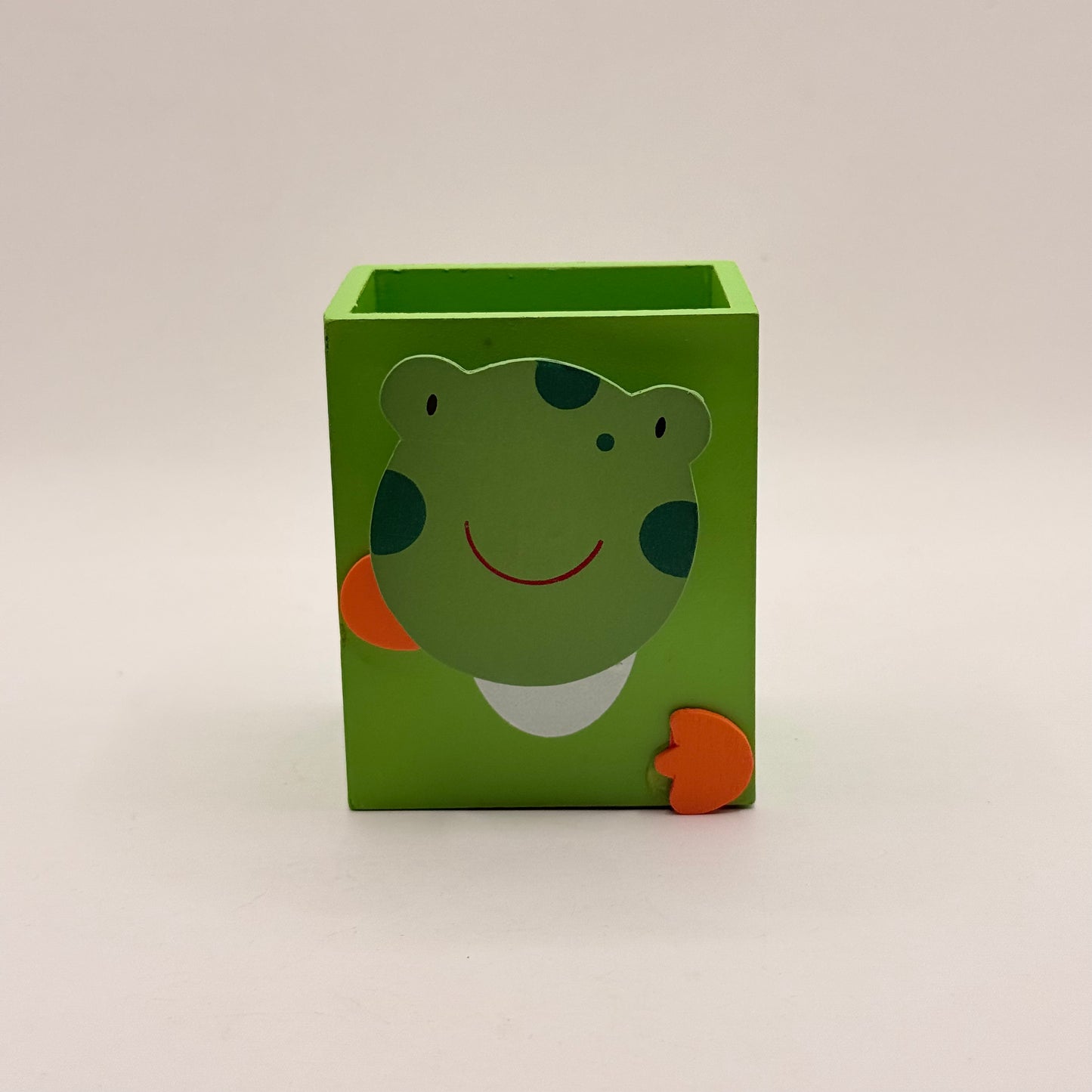 Wooden Animal Pen Holder with Note Clip