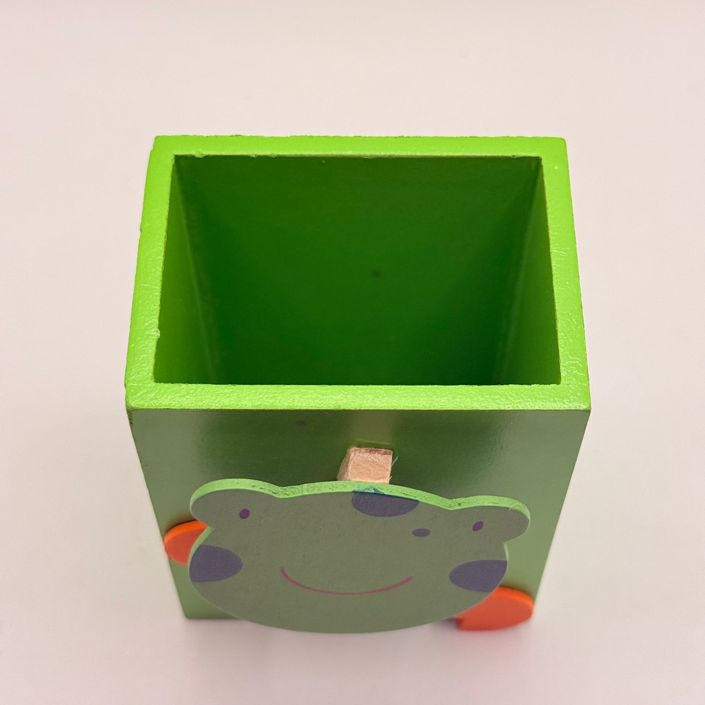 Wooden Animal Pen Holder with Note Clip