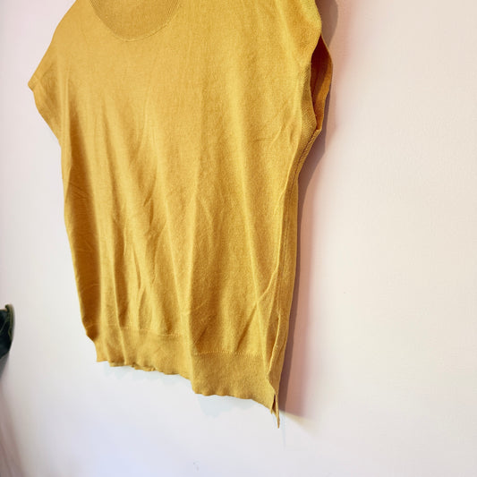 Titiviate Sleeveless Rayon Knit Top – Mustard - 45cm U/Arm