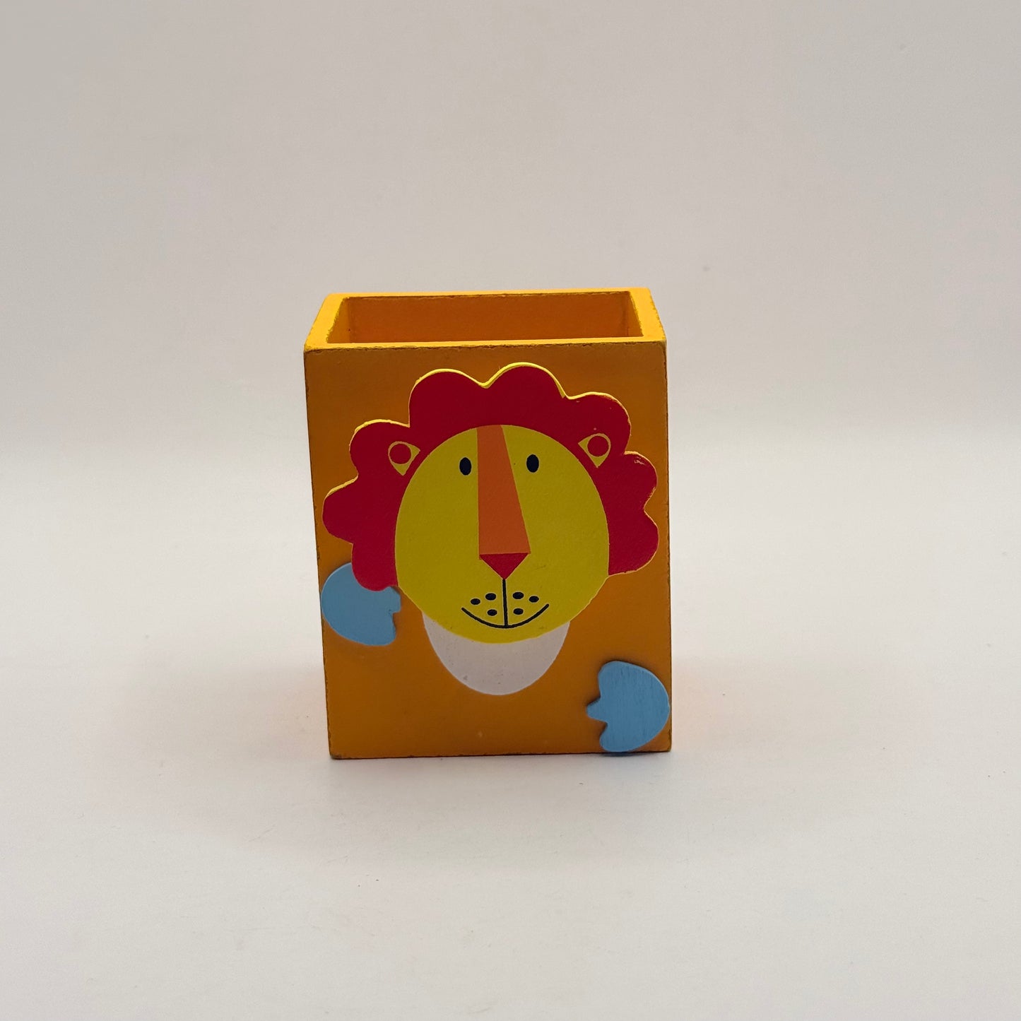Wooden Animal Pen Holder with Note Clip