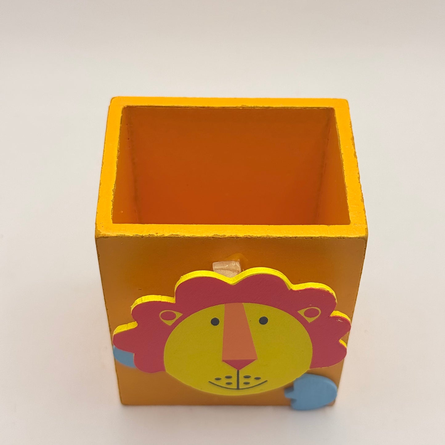 Wooden Animal Pen Holder with Note Clip