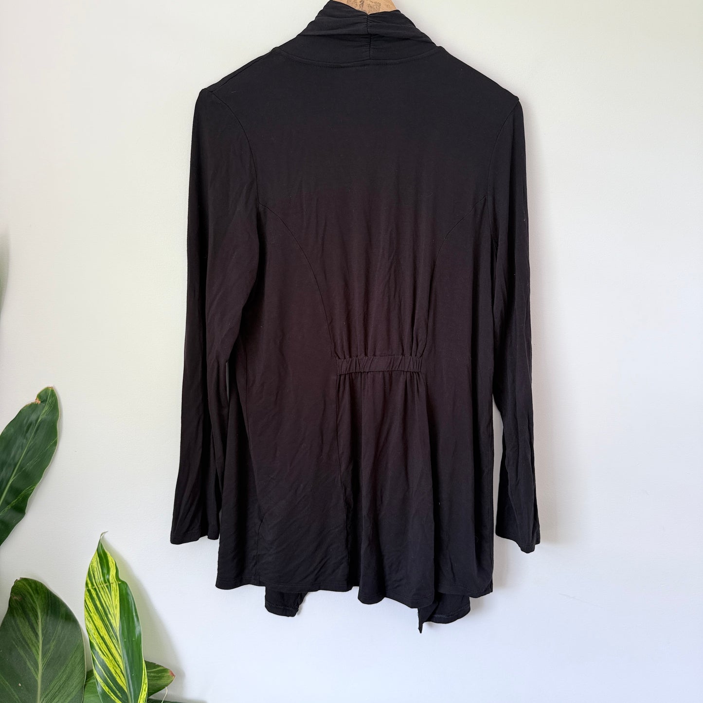 Body Code L Black Draped Cardigan