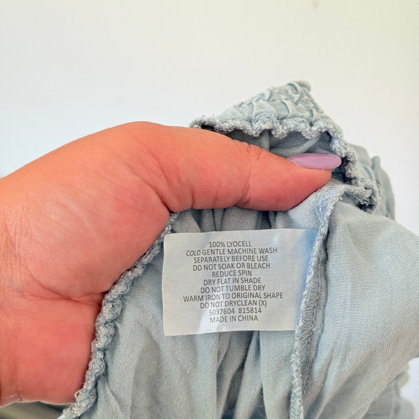 Spirit Lyocell Wide-Leg Chambray Pants – Size 14