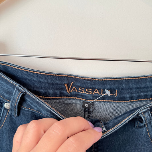 Vassali Size 12 High-Rise Straight-Leg Jeans
