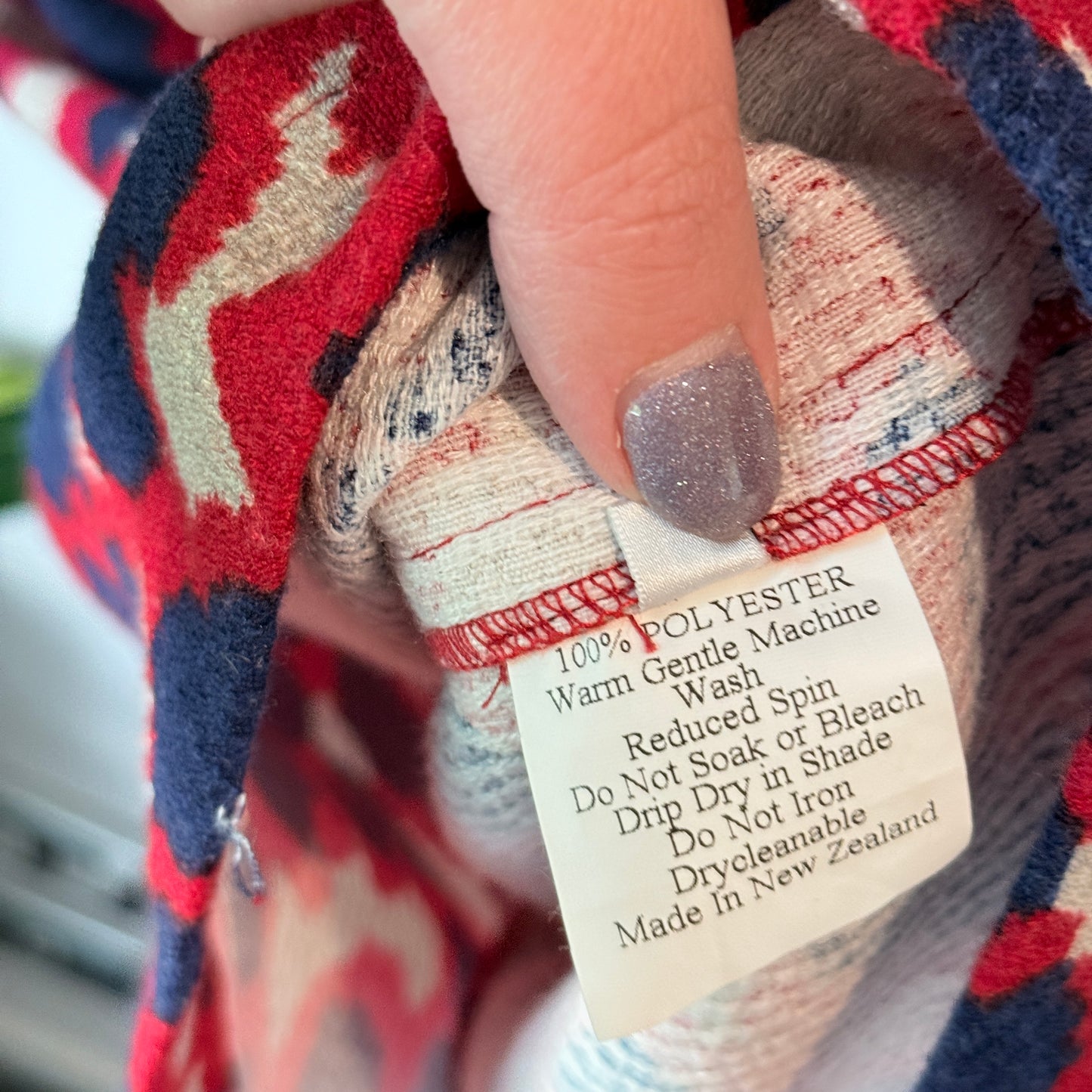 Carlson Size 12 Red, Black & White Print Midi Dress