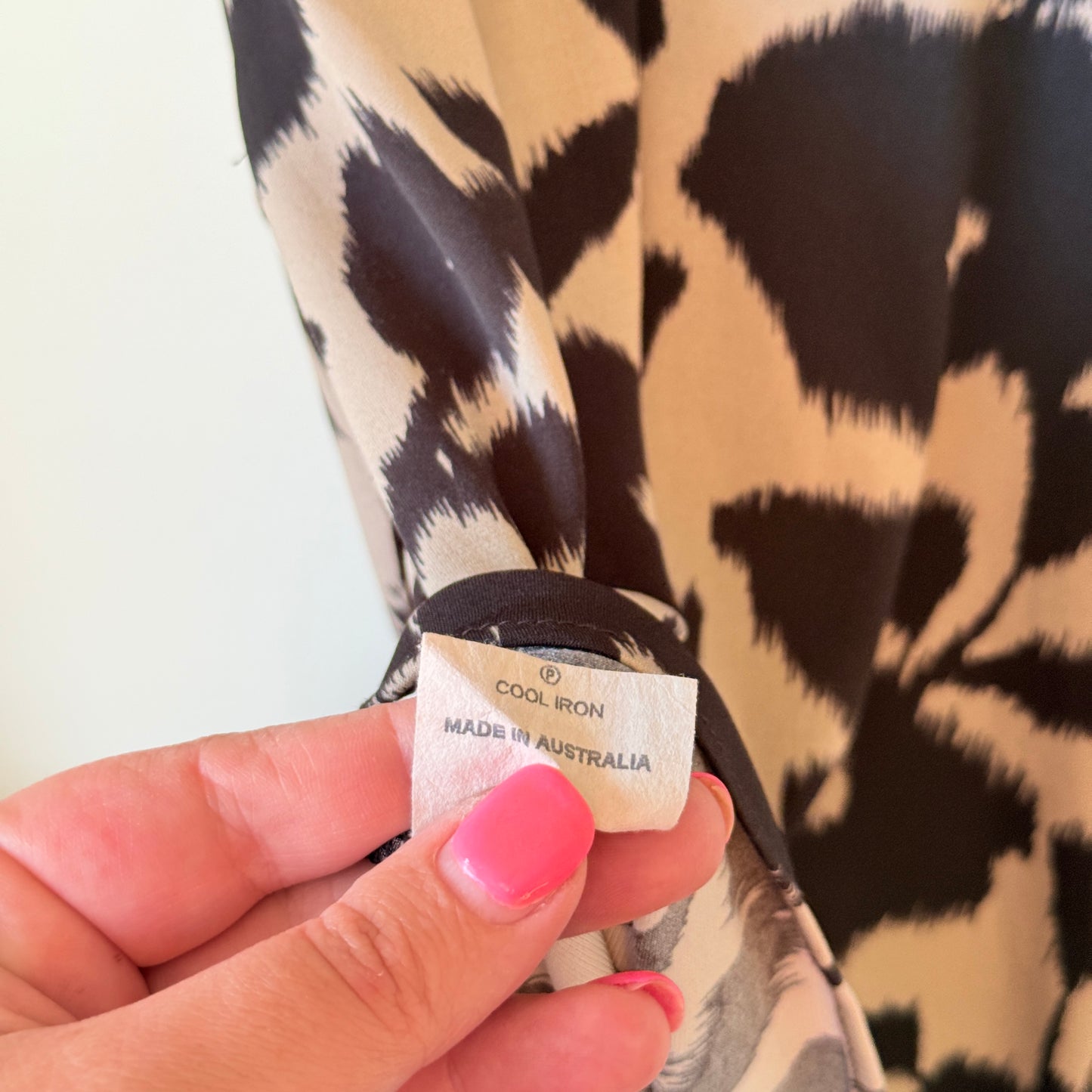 Rebecca Ruby Black and Tan Floral Print Dress - S