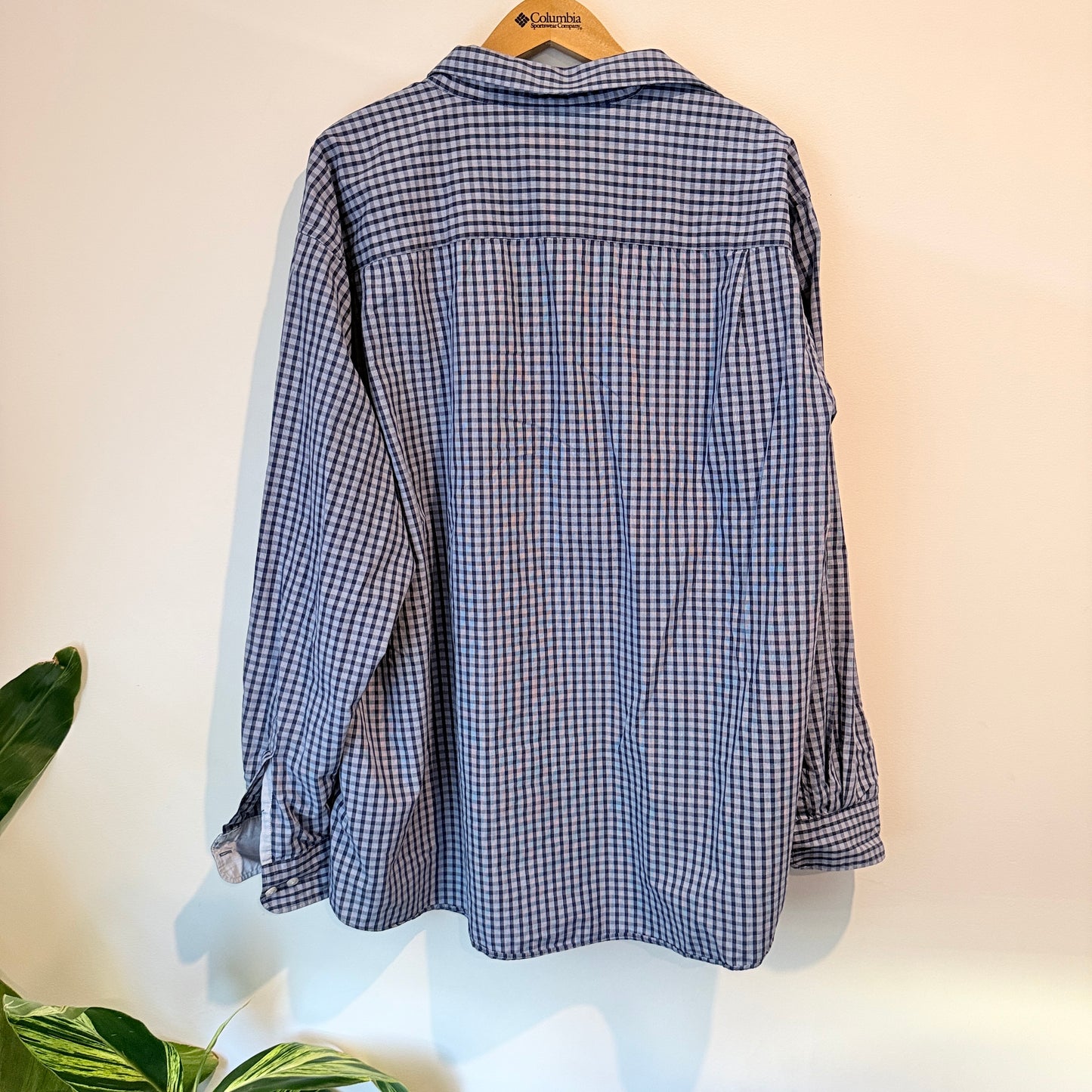 Mr Big 4XL Long-Sleeve Gingham Check Shirt
