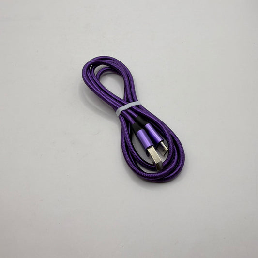 USB-A to USB-C Braided 1m Charging Cable