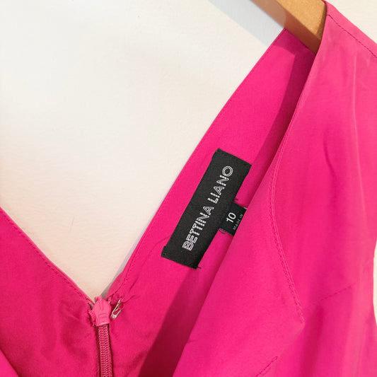Bettina Liano Size 10 Pink Sleeveless V-Neck Dress