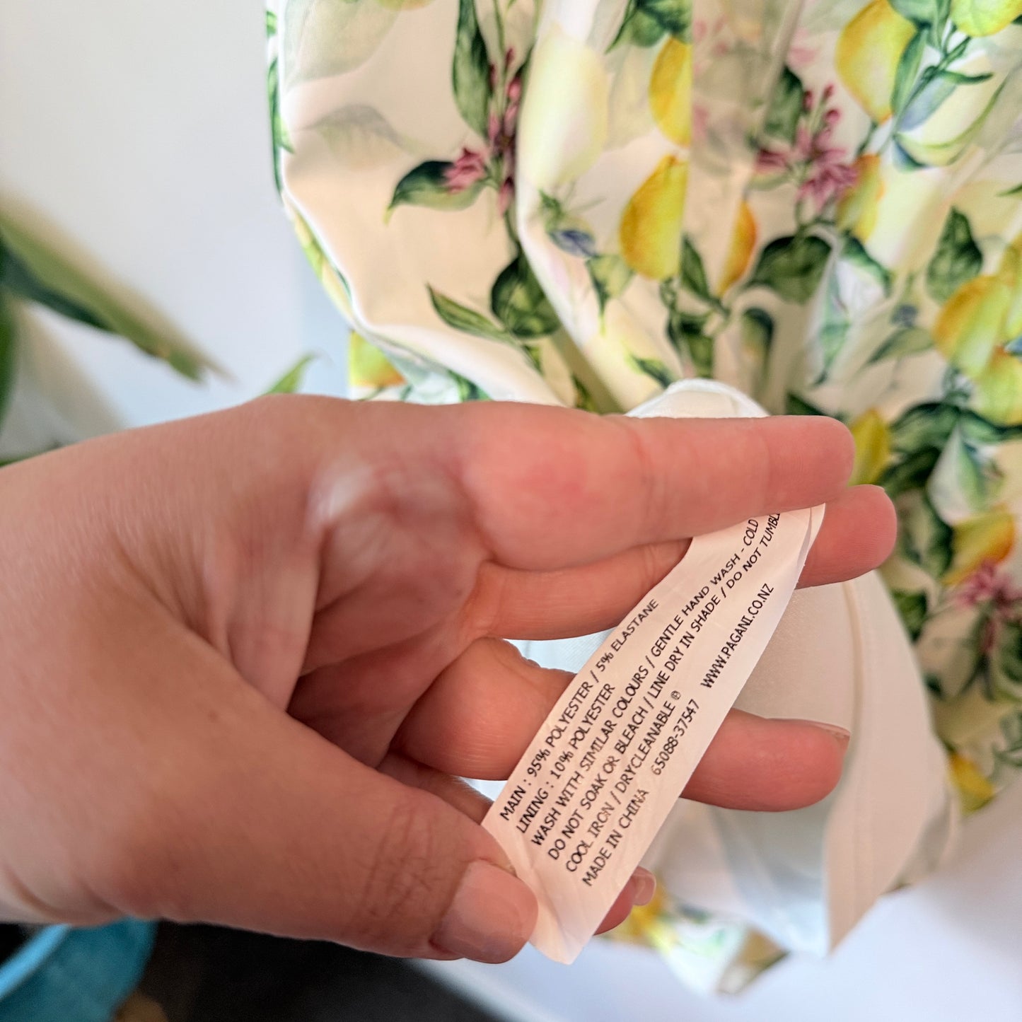 Pagani Lemon Print Dress White & Yellow - Size 12