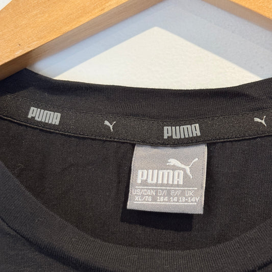 Puma Size 13-14Y Black Graphic Logo Tee