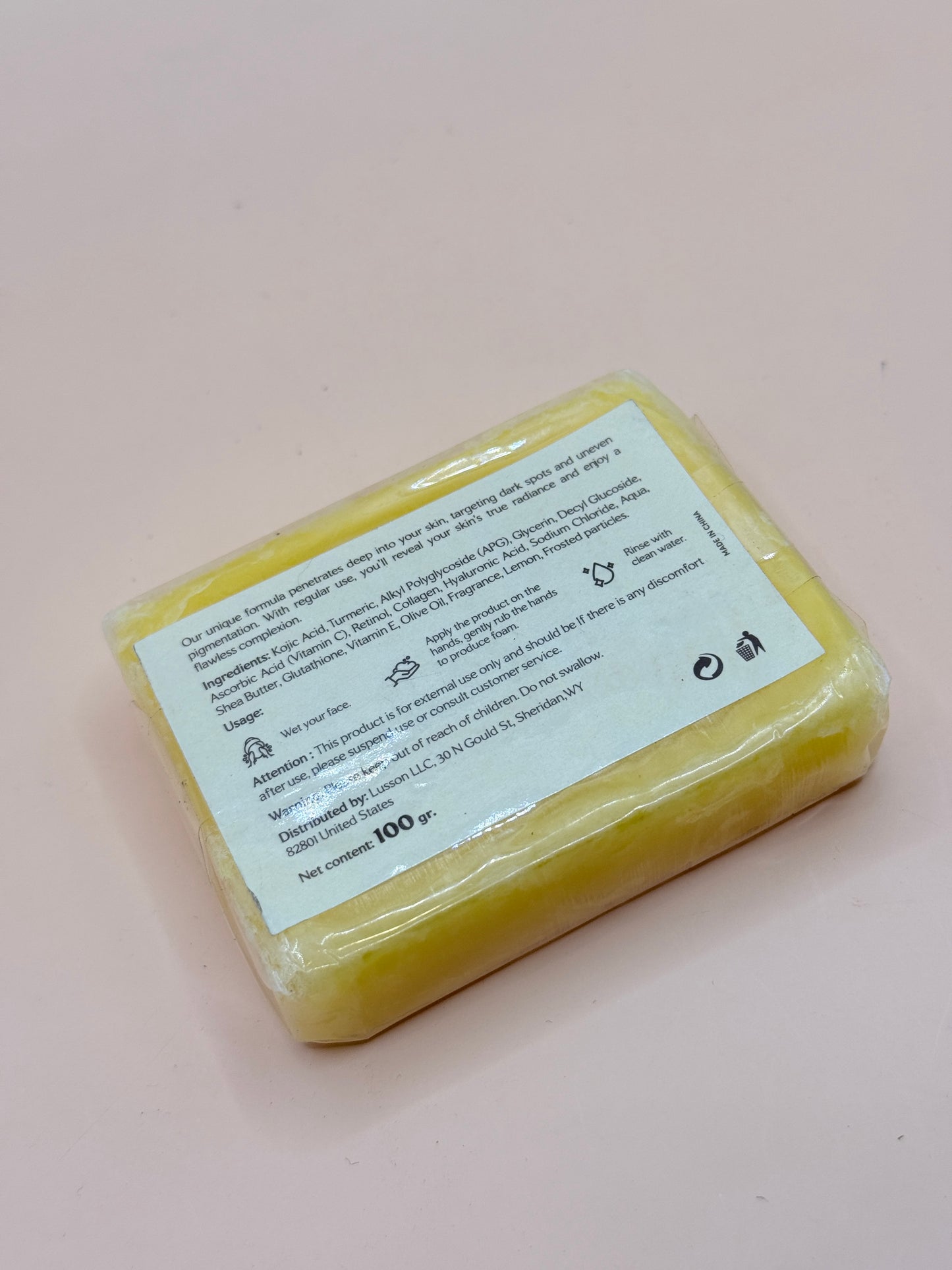 ScentricGlow Lemon Turmeric & Kojic Acid Brightening Soap 100g