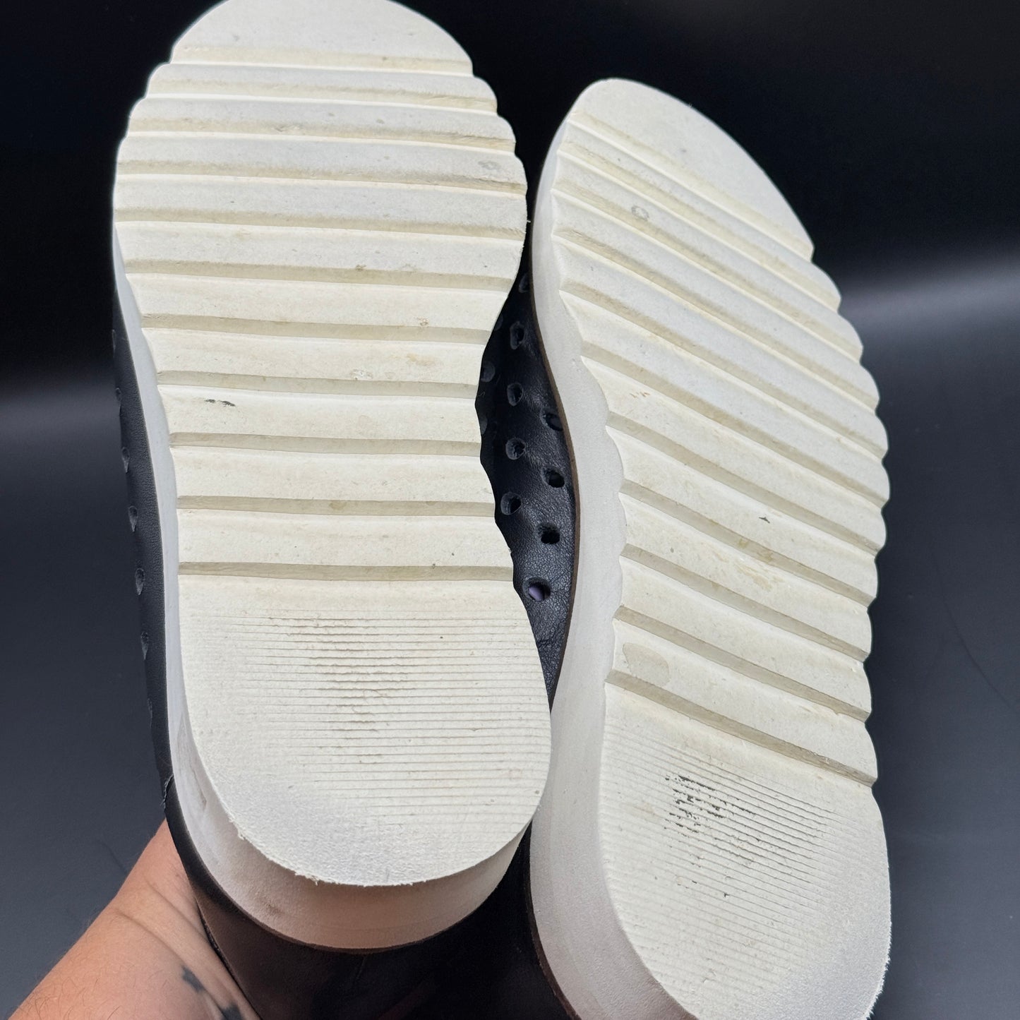 Bresley Black Perforated Slip-On Shoes