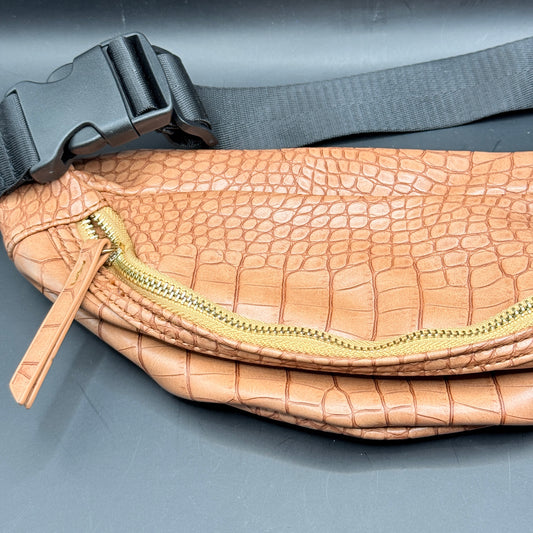 SHEIN Camel Crocodile Embossed Bum Bag – Adjustable Strap / One Size