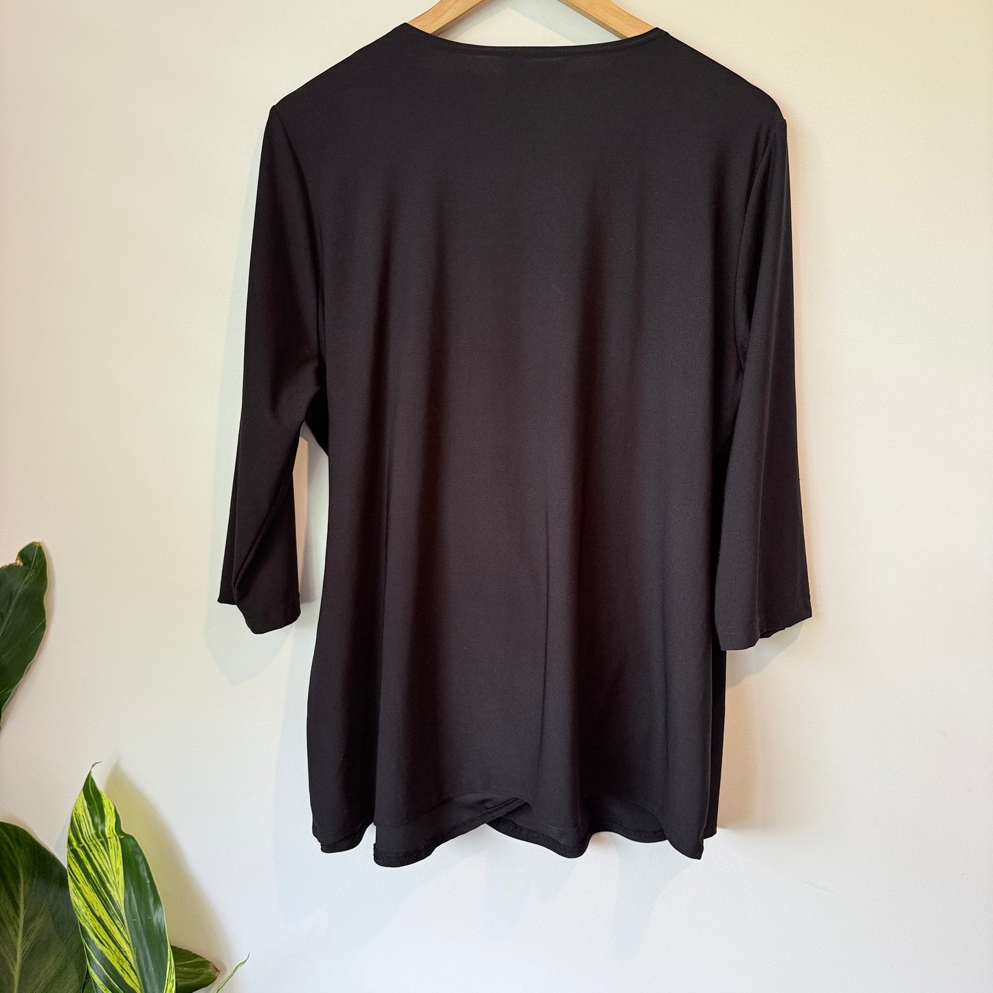 Yourself Wrap Blouse with Sequin Detail in Black - Size XL