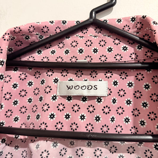 Woods Size U/Arm to U/Arm 73cm Short-Sleeved Button-Down Shirt