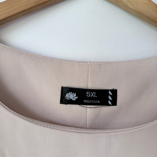 YQ Size U/Arm 53.5cm Beige Sleeveless Shift Dress