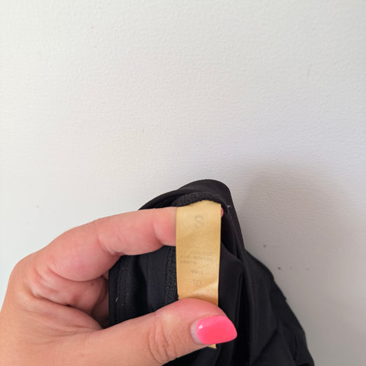 Unknown Size S Waist 54cm Cross Back Black High-Rise Jogger Pants