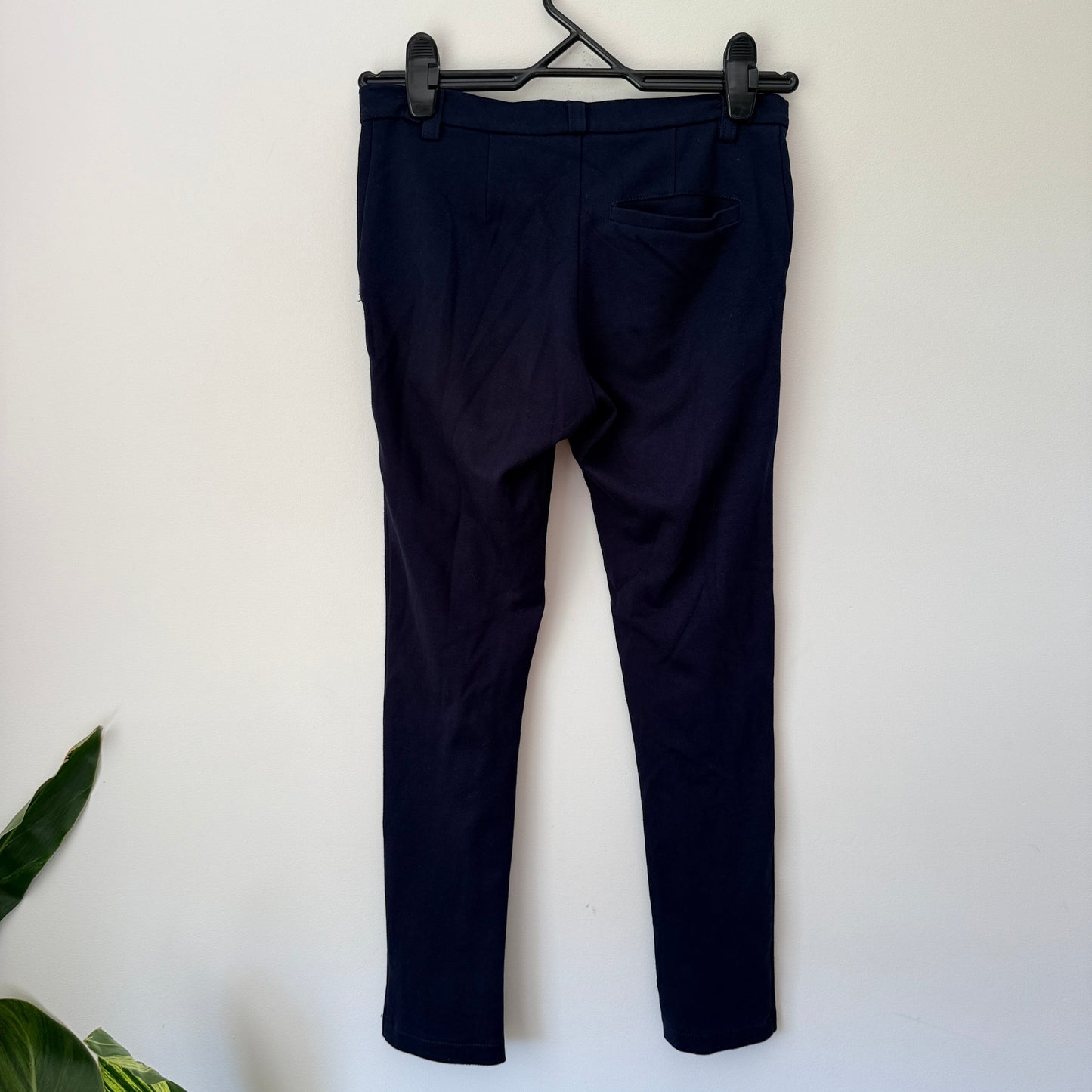 Madame Hawke (NZ Made) Size 6 Navy Blue Slim-Leg Trousers